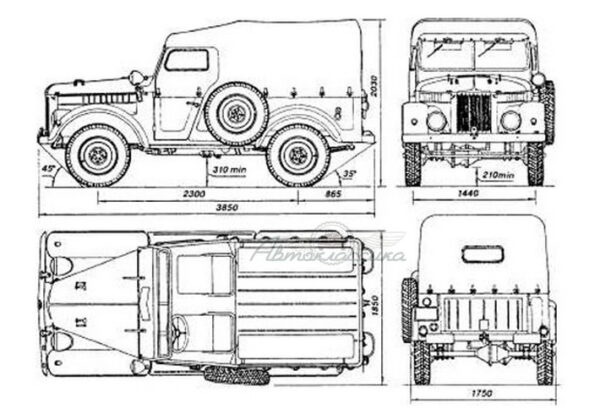 
GAZ-69技术工程图