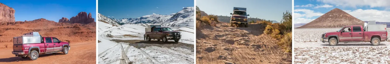 Trans-Americas Journey的雪佛兰Silverado行驶在美洲多种路况中